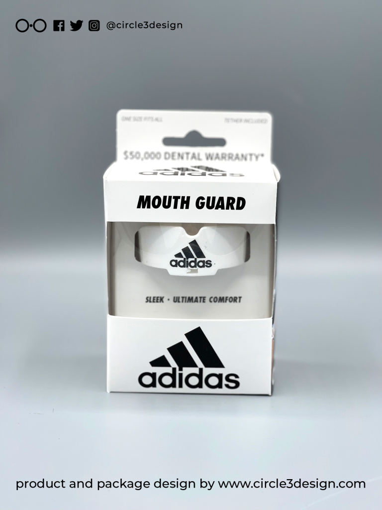 19 Adidas White Mouth Guard Front