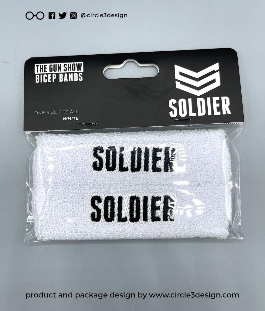 40 Soldier White Bicep Band Front