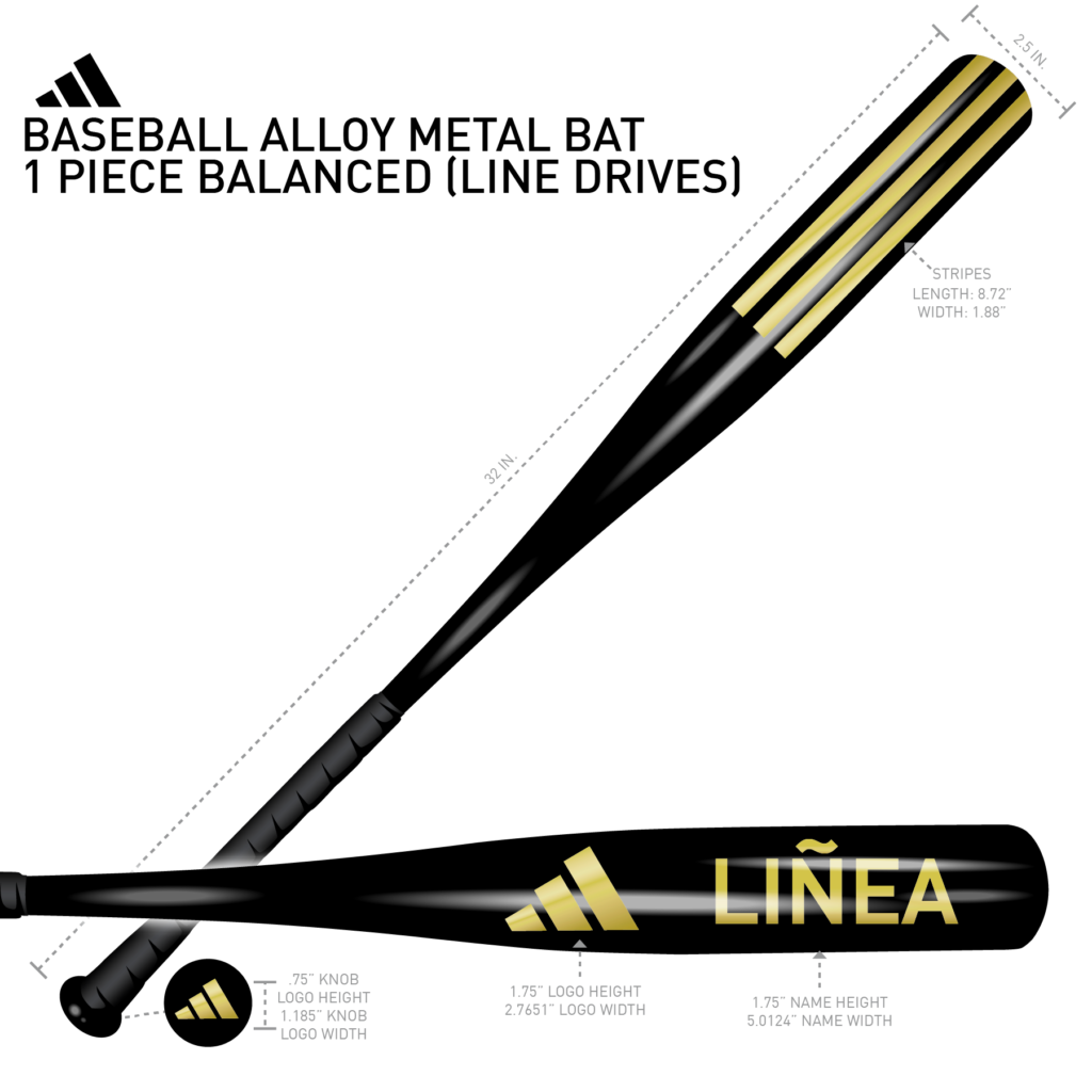 681704 Metal Adidas LINEA Baseball Bat v3